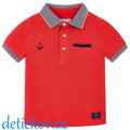 Mayoral mini boy červené piké polo ,,Wonderful,,