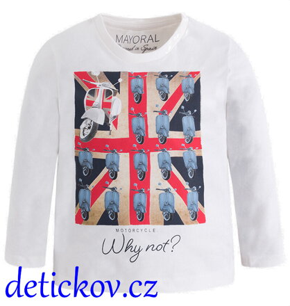 Mayoral mini boy triko ,,UK Skútry ,, krémové