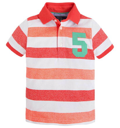 Mayoral mini boy polo ,,5,, bílo - humrové pruhy