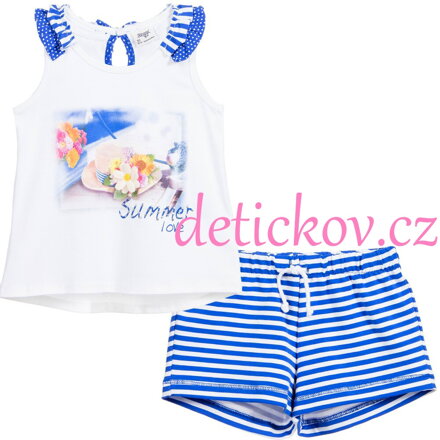 Mayoral mini girl letní komplet ,,Summer love ,, modrý proužek