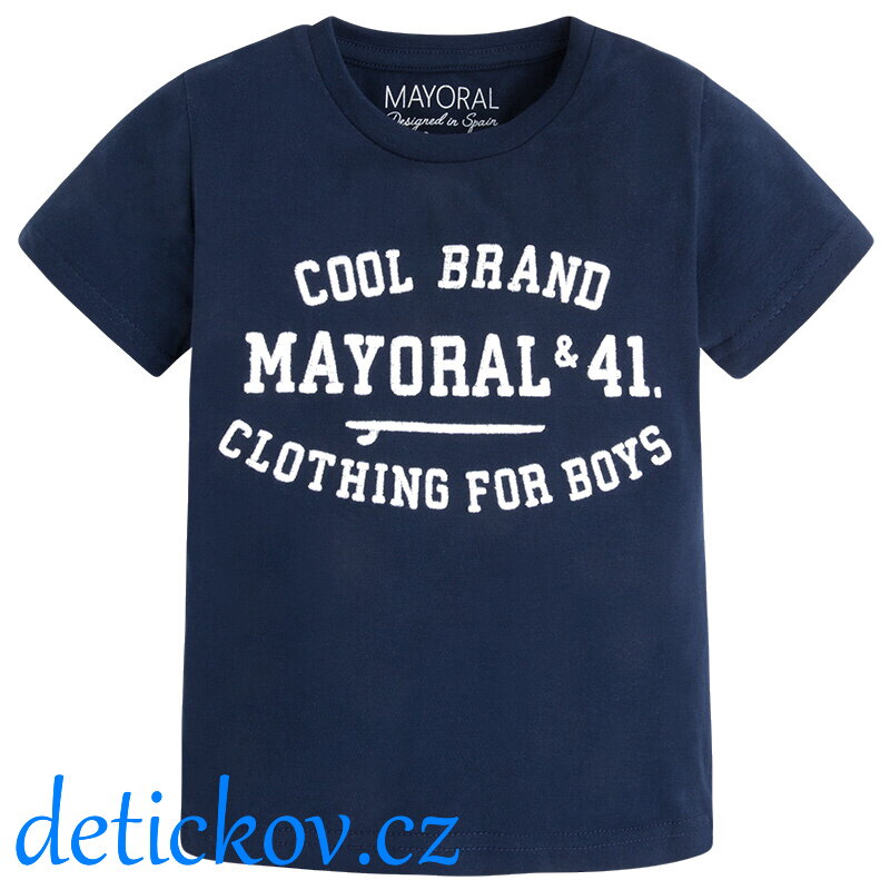 Mayoral mini boy tričko s krátkým rukávem tmavě modré ,,2017,,