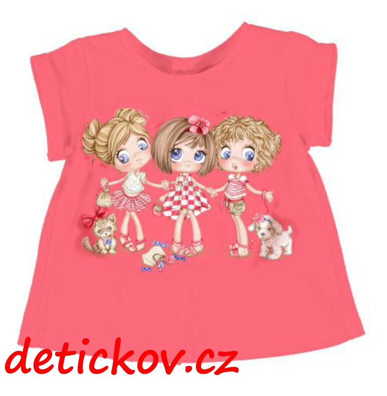 Mayoral baby tričko ,,Girl´s day,, melounové